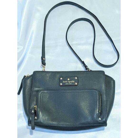 Kate Spade New York Baxter Street Blue Sevilla Leather Crossbody Shoulder Bag - Picture 2 of 16